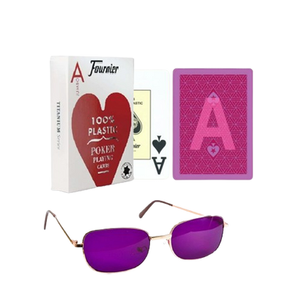 Fournier Juice Playing Marked Cards and See-Through Glasses